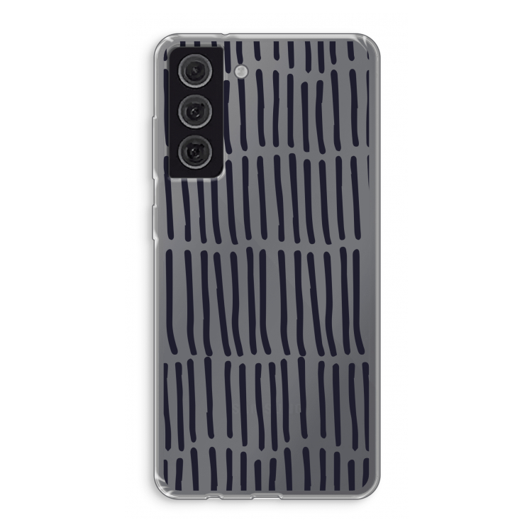 Moroccan stripes: Samsung Galaxy S21 FE Transparant Hoesje