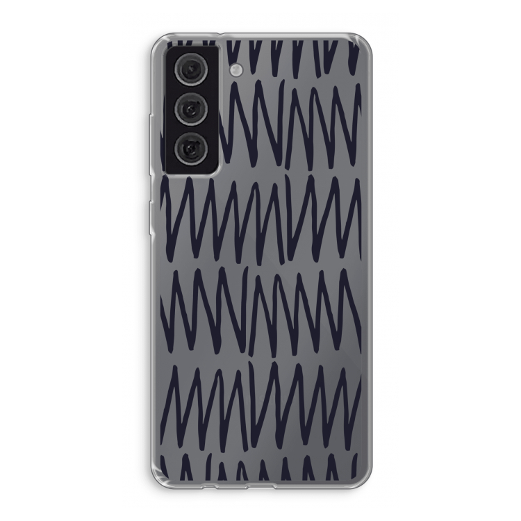 Marrakech Zigzag: Samsung Galaxy S21 FE Transparant Hoesje