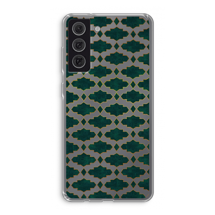 Moroccan tiles: Samsung Galaxy S21 FE Transparant Hoesje