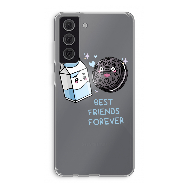 Best Friend Forever: Samsung Galaxy S21 FE Transparant Hoesje