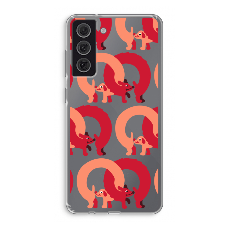 Dogs: Samsung Galaxy S21 FE Transparant Hoesje