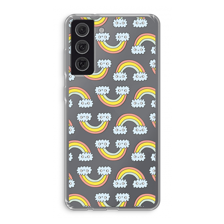 Regenboog: Samsung Galaxy S21 FE Transparant Hoesje