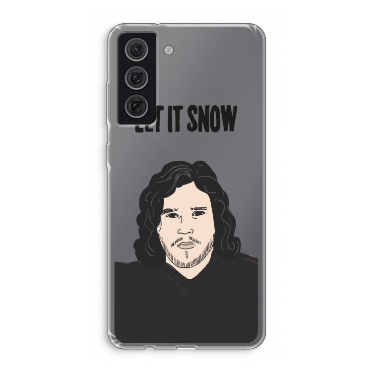 Let It Snow: Samsung Galaxy S21 FE Transparant Hoesje