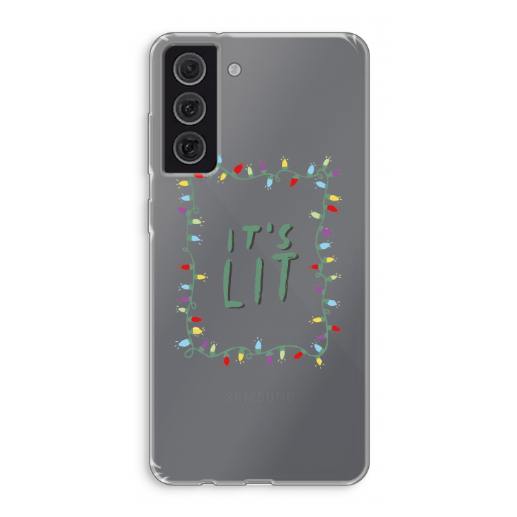 It's Lit: Samsung Galaxy S21 FE Transparant Hoesje