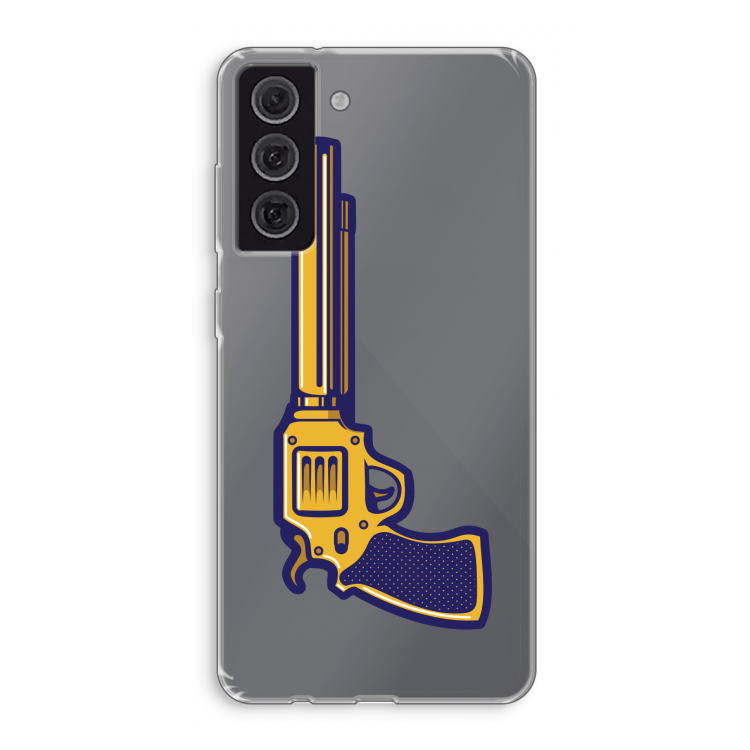 Pew Pew Pew: Samsung Galaxy S21 FE Transparant Hoesje