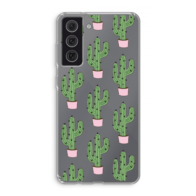Cactus Lover: Samsung Galaxy S21 FE Transparant Hoesje