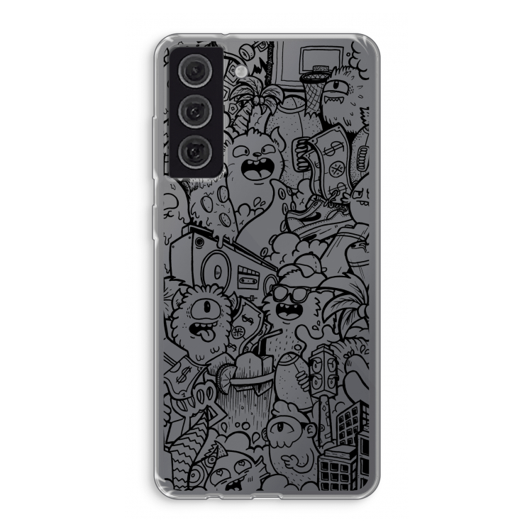 Vexx Black City : Samsung Galaxy S21 FE Transparant Hoesje