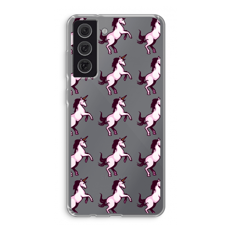 Musketon Unicorn: Samsung Galaxy S21 FE Transparant Hoesje
