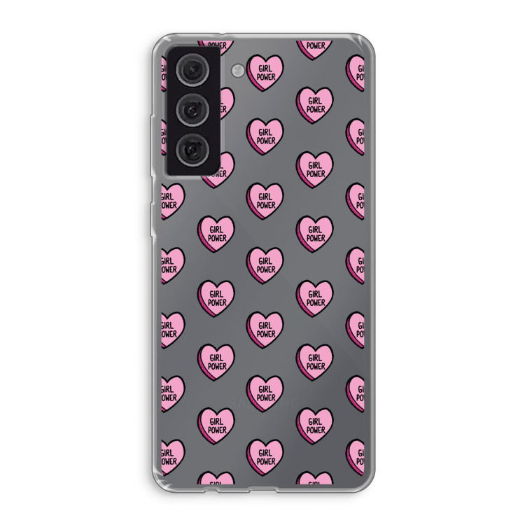 GIRL POWER: Samsung Galaxy S21 FE Transparant Hoesje