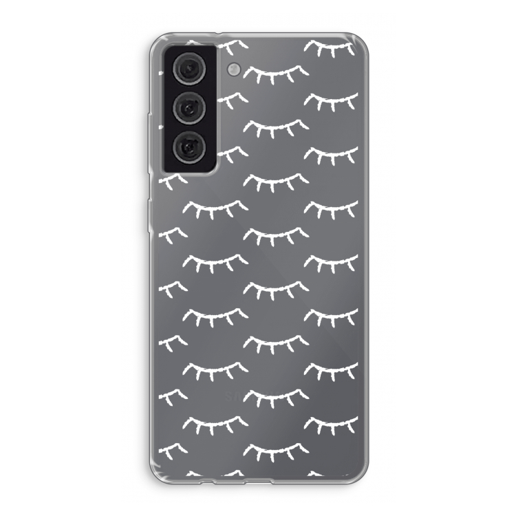 Wimpers: Samsung Galaxy S21 FE Transparant Hoesje