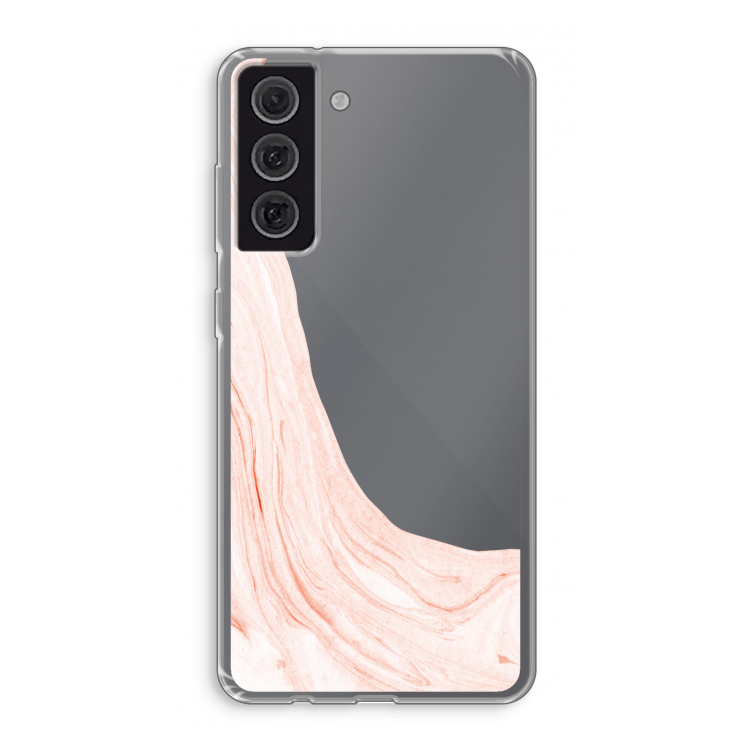 Peach bath: Samsung Galaxy S21 FE Transparant Hoesje
