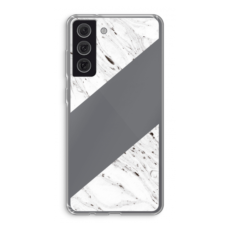 Biggest stripe: Samsung Galaxy S21 FE Transparant Hoesje