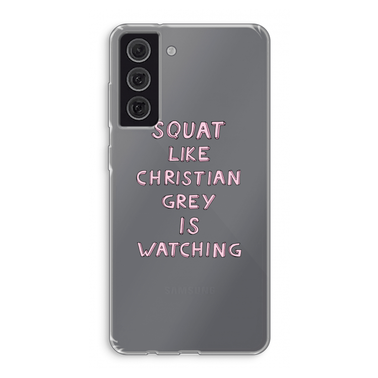 Christian Grey: Samsung Galaxy S21 FE Transparant Hoesje