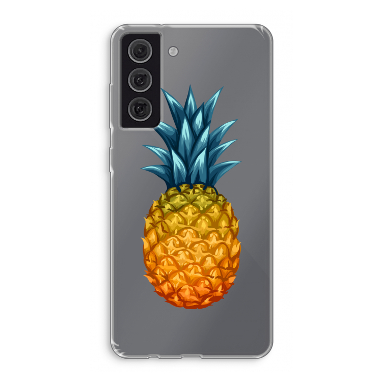 Grote ananas: Samsung Galaxy S21 FE Transparant Hoesje
