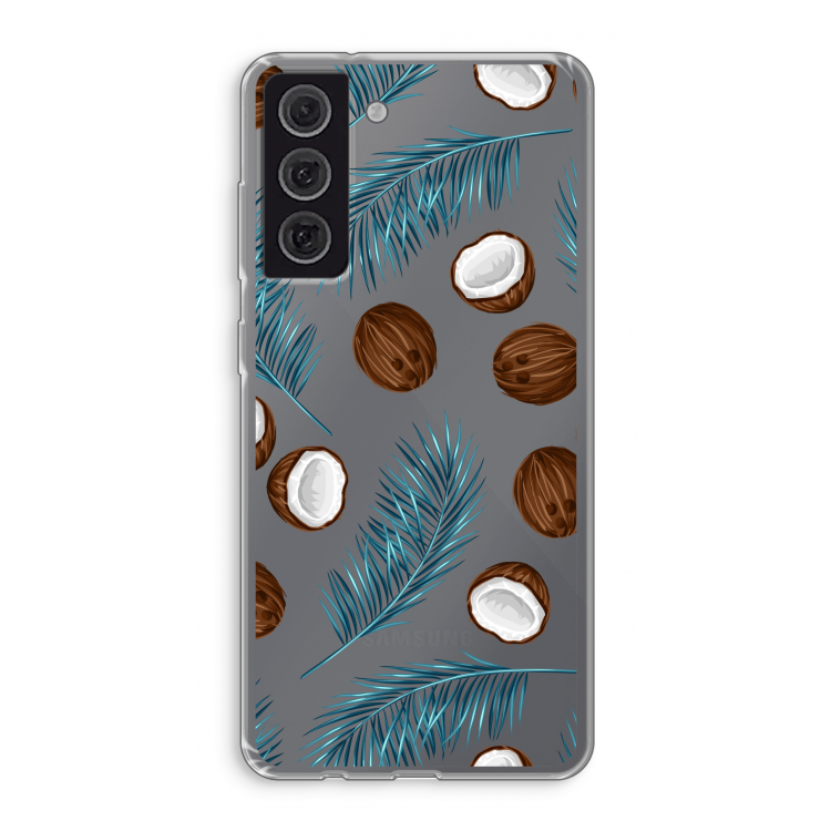 Kokosnoot roze: Samsung Galaxy S21 FE Transparant Hoesje