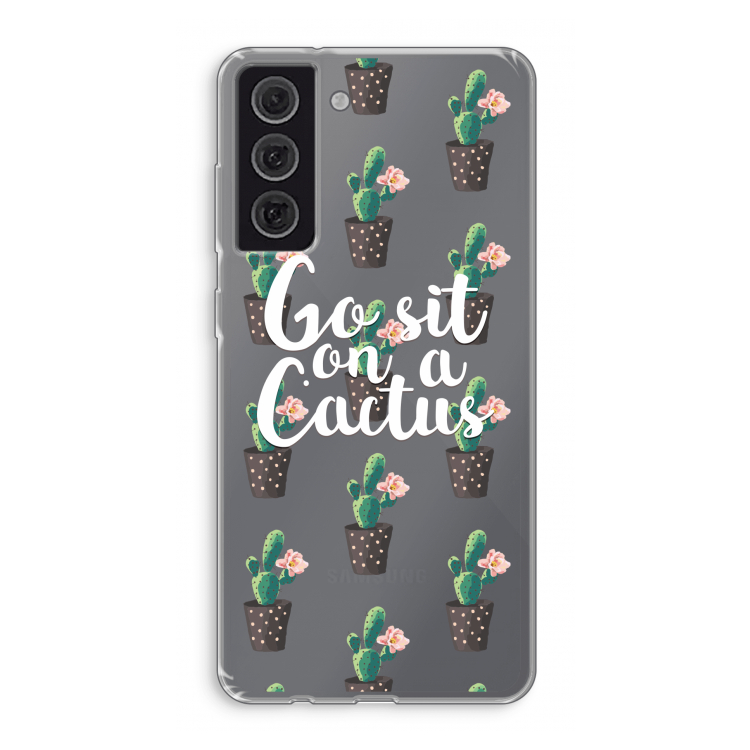 Cactus quote: Samsung Galaxy S21 FE Transparant Hoesje