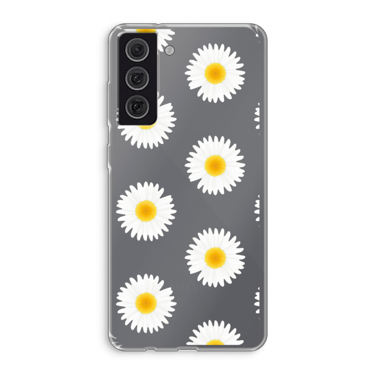 Margrietjes: Samsung Galaxy S21 FE Transparant Hoesje