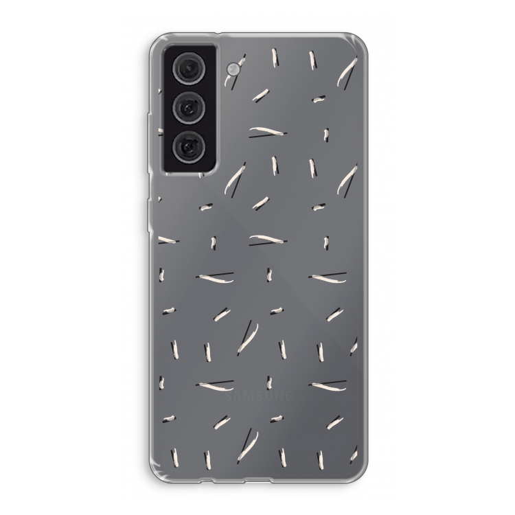 Hipster stripes: Samsung Galaxy S21 FE Transparant Hoesje