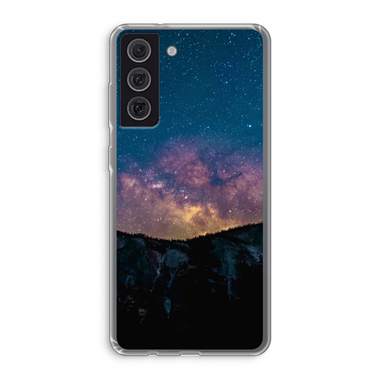 Travel to space: Samsung Galaxy S21 FE Transparant Hoesje