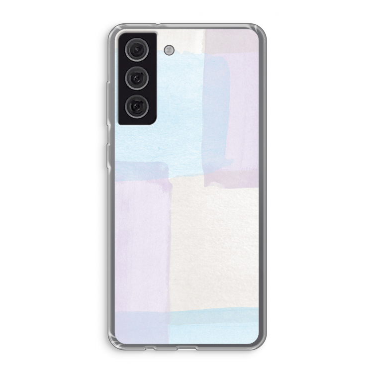Square pastel: Samsung Galaxy S21 FE Transparant Hoesje