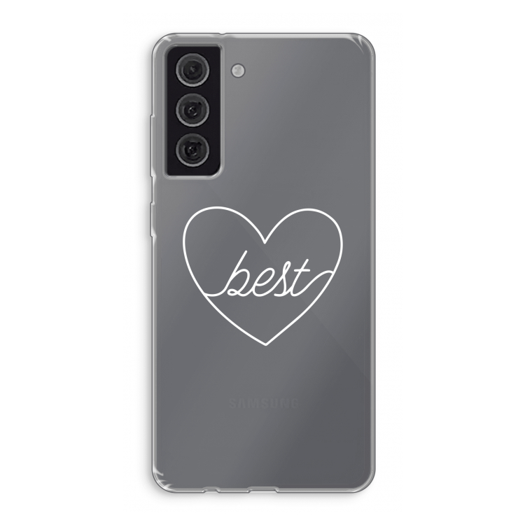 Best heart pastel: Samsung Galaxy S21 FE Transparant Hoesje