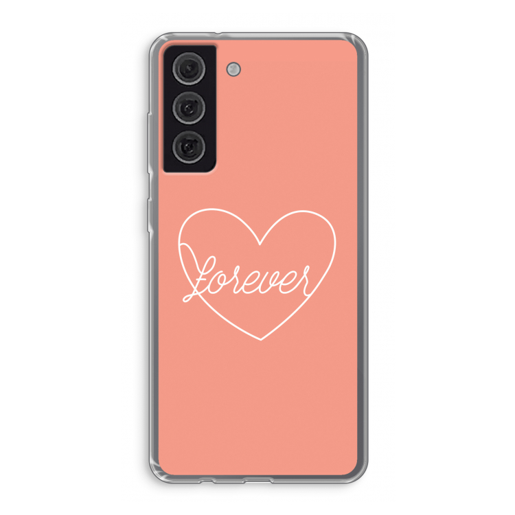 Forever heart: Samsung Galaxy S21 FE Transparant Hoesje
