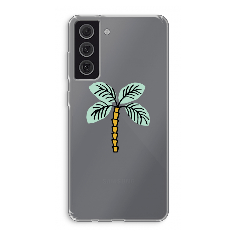 Palmboom: Samsung Galaxy S21 FE Transparant Hoesje