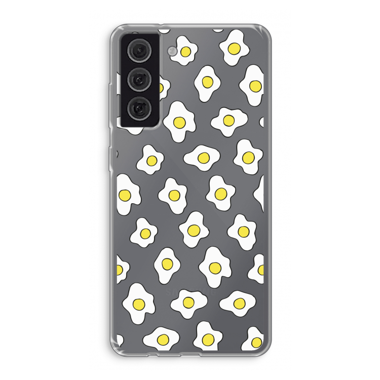 Spiegeleitjes: Samsung Galaxy S21 FE Transparant Hoesje