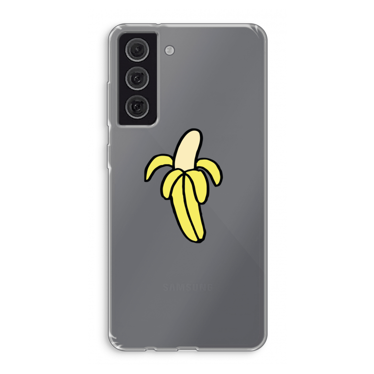 Banana: Samsung Galaxy S21 FE Transparant Hoesje