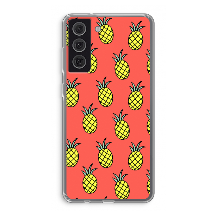 Ananas: Samsung Galaxy S21 FE Transparant Hoesje