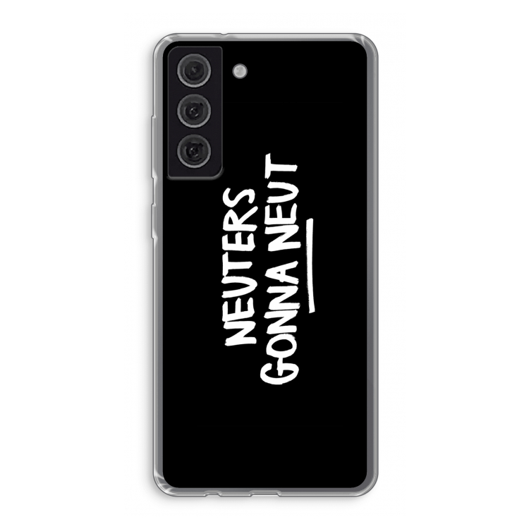 Neuters (zwart): Samsung Galaxy S21 FE Transparant Hoesje