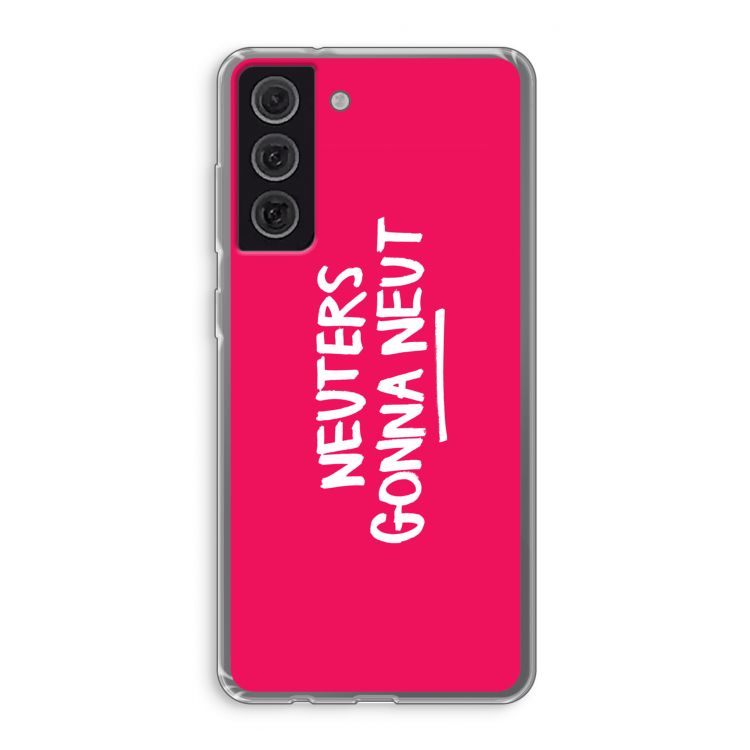 Neuters (roze): Samsung Galaxy S21 FE Transparant Hoesje