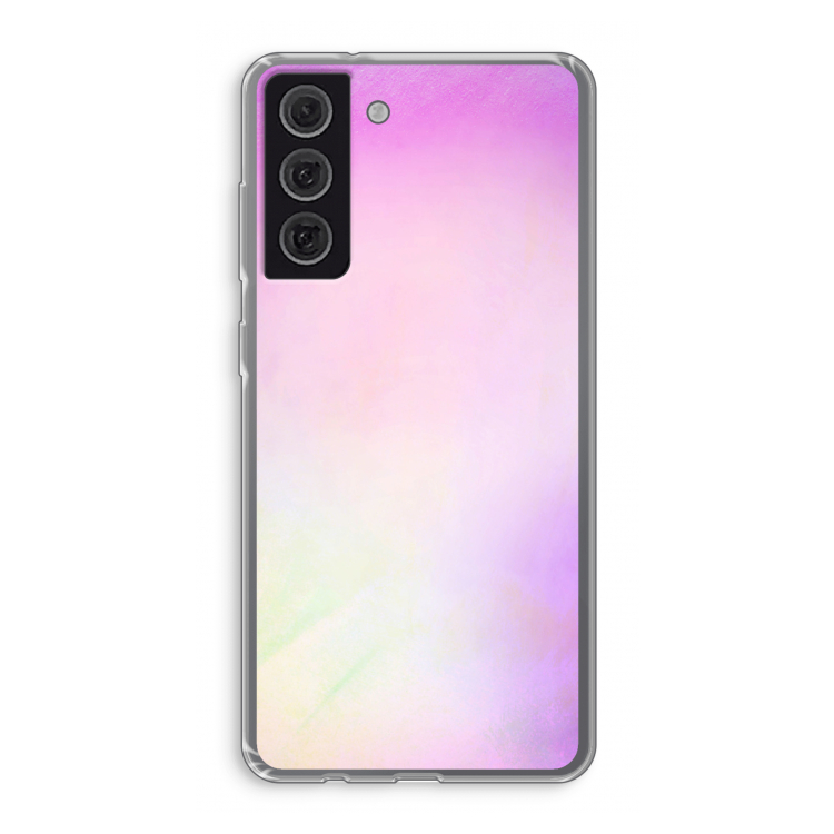Flow mist pastel: Samsung Galaxy S21 FE Transparant Hoesje