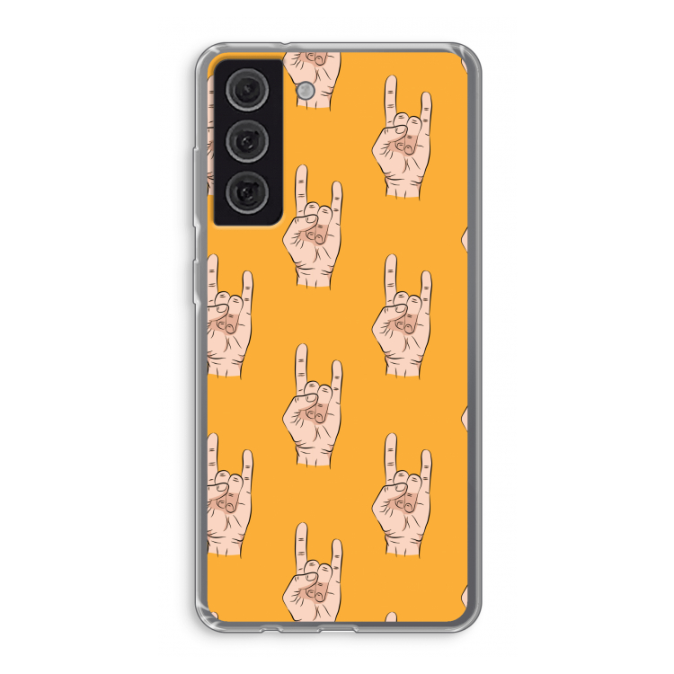 Rock: Samsung Galaxy S21 FE Transparant Hoesje