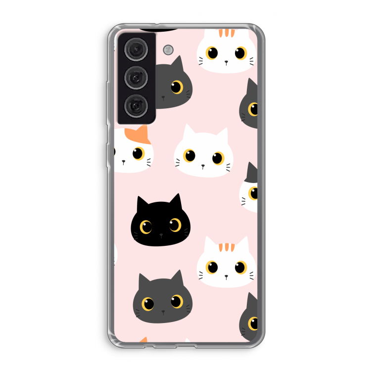 Katten: Samsung Galaxy S21 FE Transparant Hoesje
