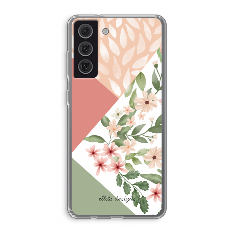 Sweet heaven geometrics: Samsung Galaxy S21 FE Transparant Hoesje