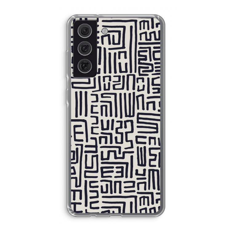 Moroccan Print: Samsung Galaxy S21 FE Transparant Hoesje