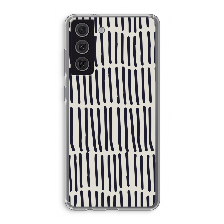 Moroccan stripes: Samsung Galaxy S21 FE Transparant Hoesje