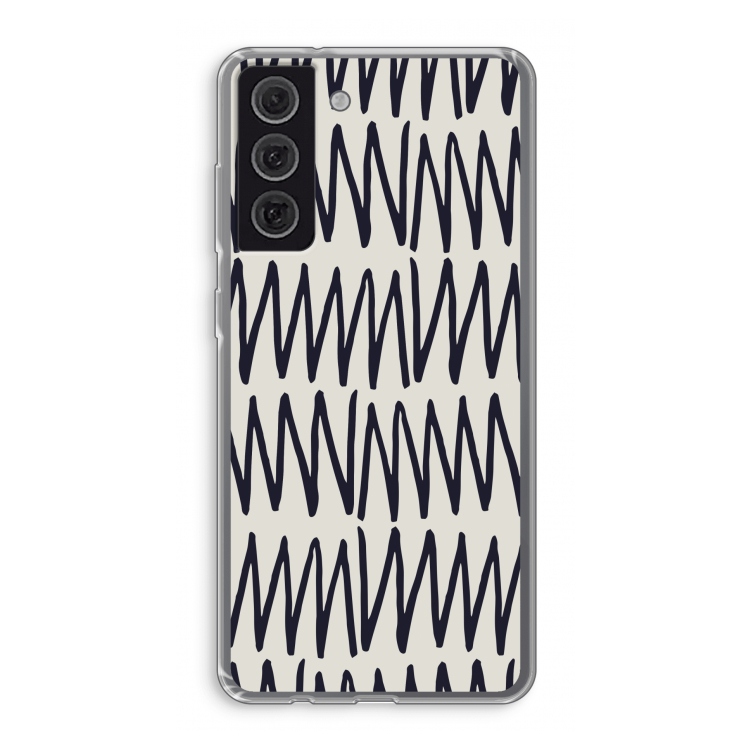 Marrakech Zigzag: Samsung Galaxy S21 FE Transparant Hoesje