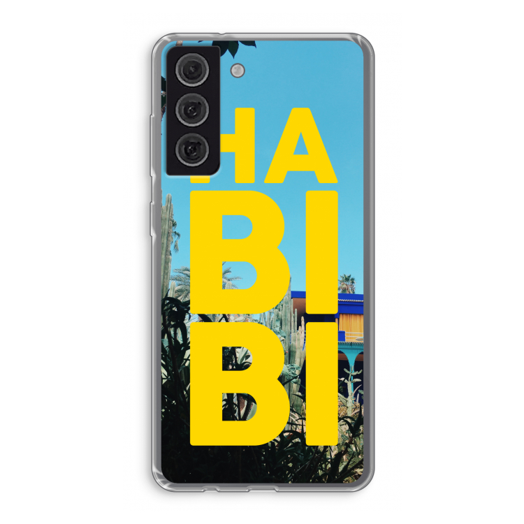 Habibi Majorelle : Samsung Galaxy S21 FE Transparant Hoesje