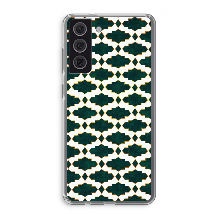 Moroccan tiles: Samsung Galaxy S21 FE Transparant Hoesje