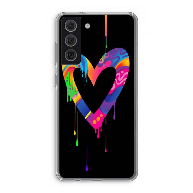 Melts My Heart: Samsung Galaxy S21 FE Transparant Hoesje