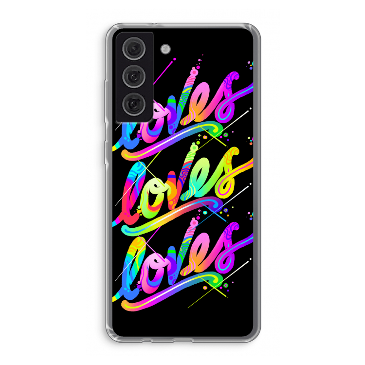 Loves: Samsung Galaxy S21 FE Transparant Hoesje