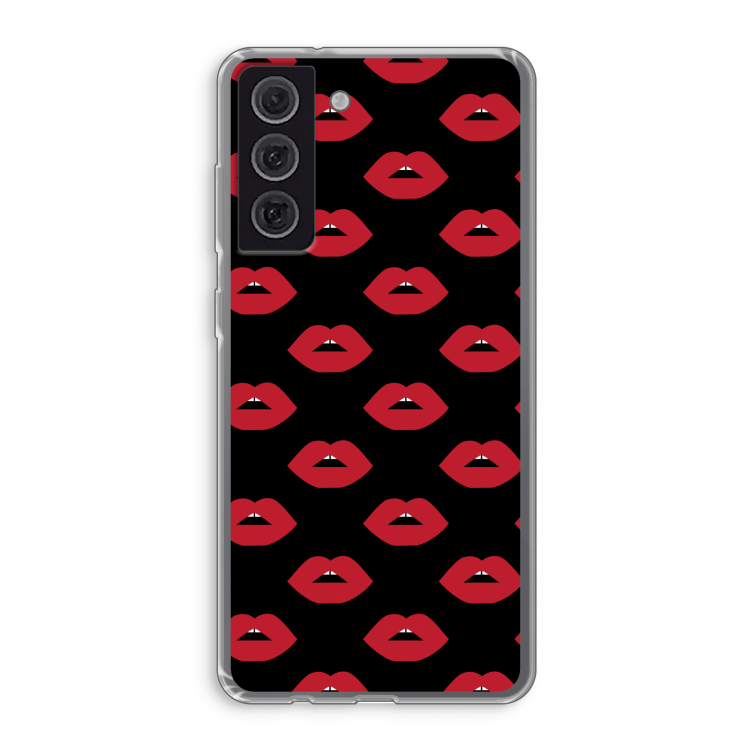 Lips: Samsung Galaxy S21 FE Transparant Hoesje