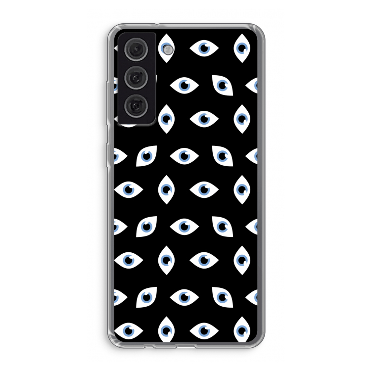 Eyes pattern: Samsung Galaxy S21 FE Transparant Hoesje