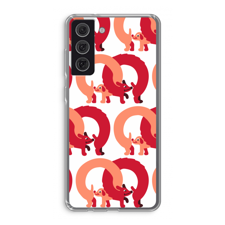 Dogs: Samsung Galaxy S21 FE Transparant Hoesje