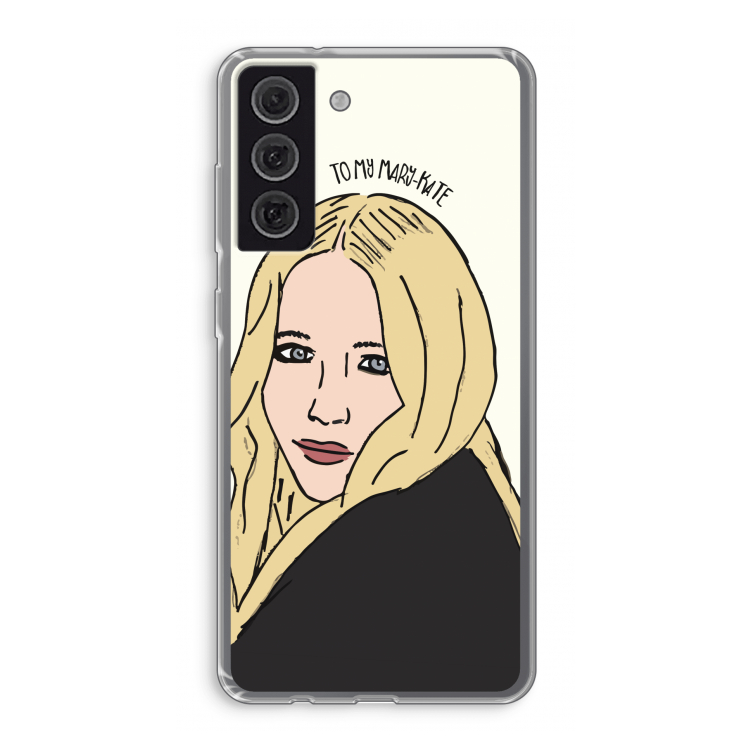 Mary Kate: Samsung Galaxy S21 FE Transparant Hoesje