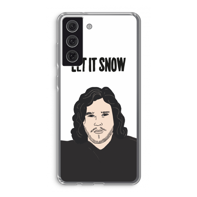 Let It Snow: Samsung Galaxy S21 FE Transparant Hoesje