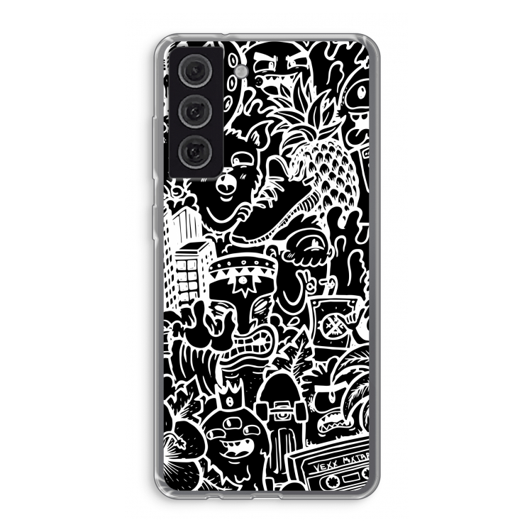 Vexx Black Mixtape: Samsung Galaxy S21 FE Transparant Hoesje