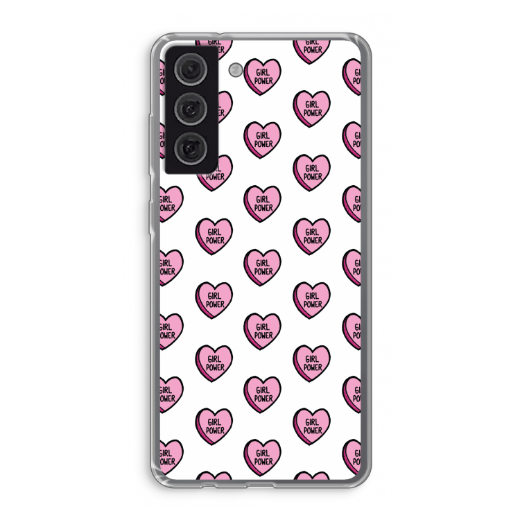 GIRL POWER: Samsung Galaxy S21 FE Transparant Hoesje